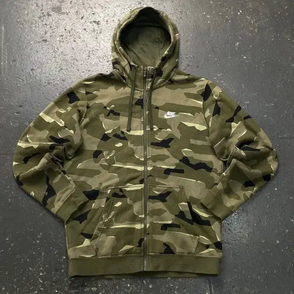 [BUNJANG] Nike Camo Hoodie Zip-Up / 100 나이키 카모 후드집업