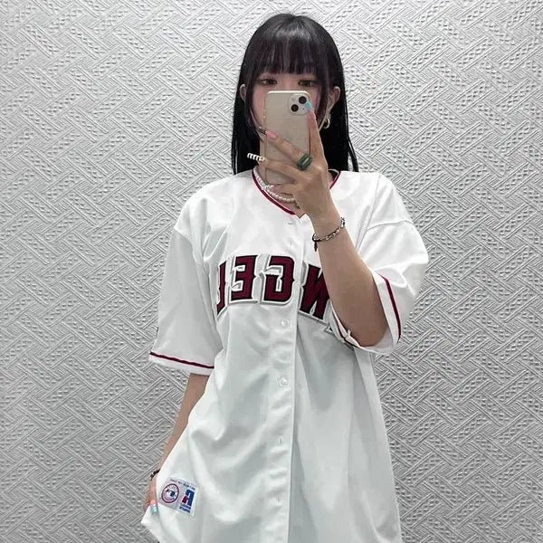 [BUNJANG] Russell LA Angels Baseball Jersey T-Shirt Size L / 러셀 LA 에인절스 야구 유니폼 져지 셔츠 반팔티 L C12986