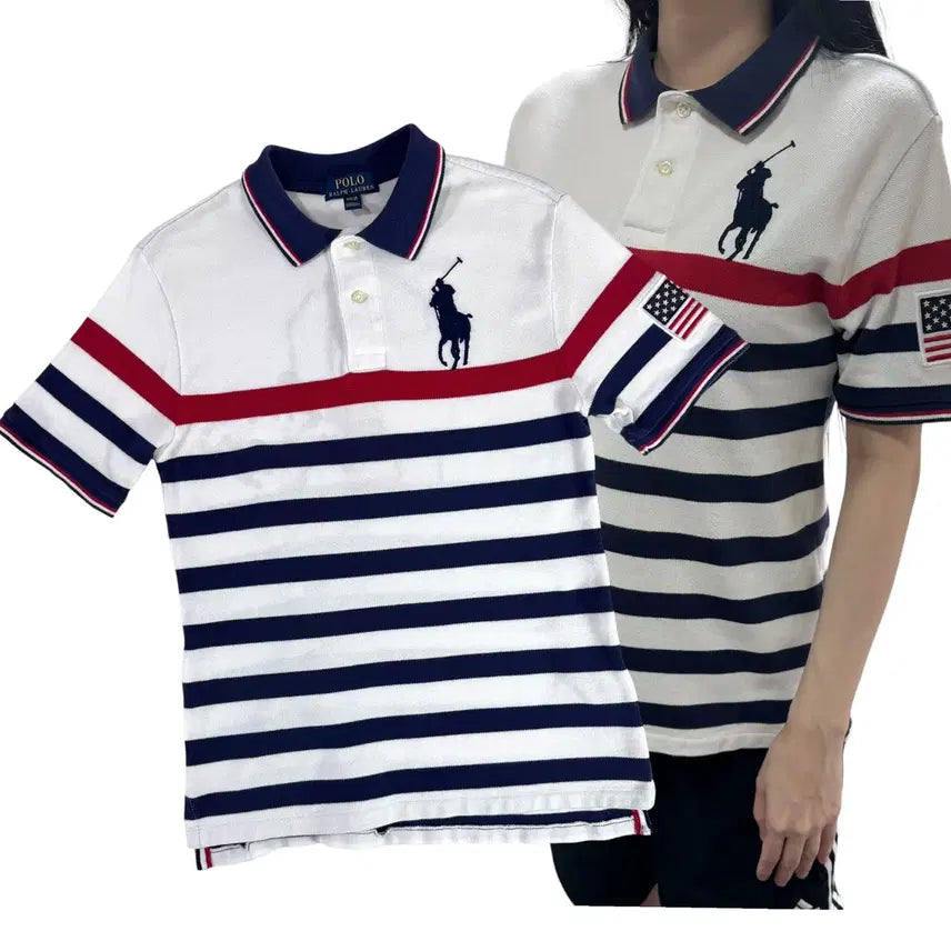 [BUNJANG] Polo Ralph Lauren Women's USA Big Pony Short Sleeve Polo Shirt / 우먼 신형 폴로 랄프로렌 USA 빅포니 반팔카라티 (No.43)