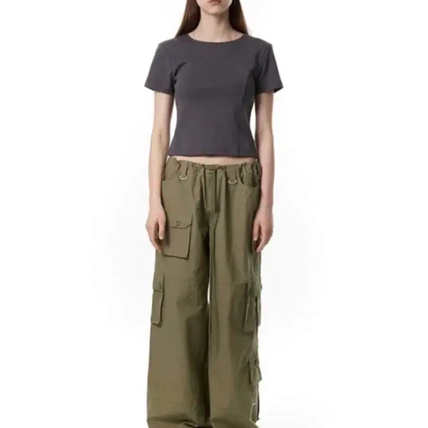 [BUNJANG] Seric Button Pocket Cargo Pants / 세릭 버튼 포켓 카고 팬츠