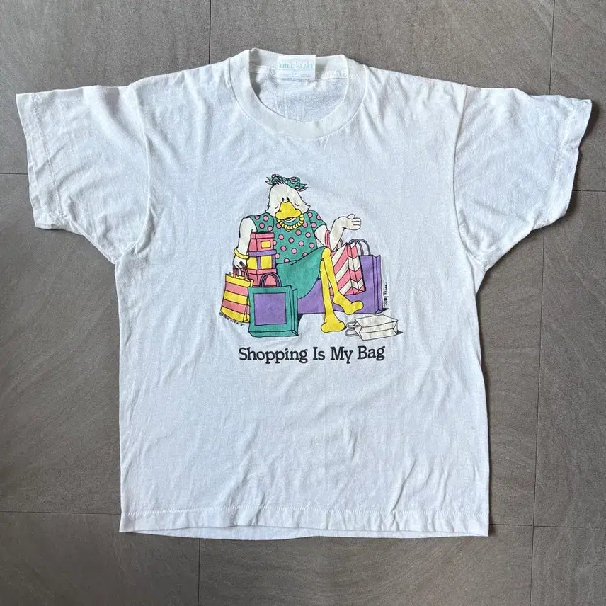 [BUNJANG] 1989 Vintage White Short-Sleeve T-Shirt - Men's M / 89년 생산 화이트 반팔 티셔츠