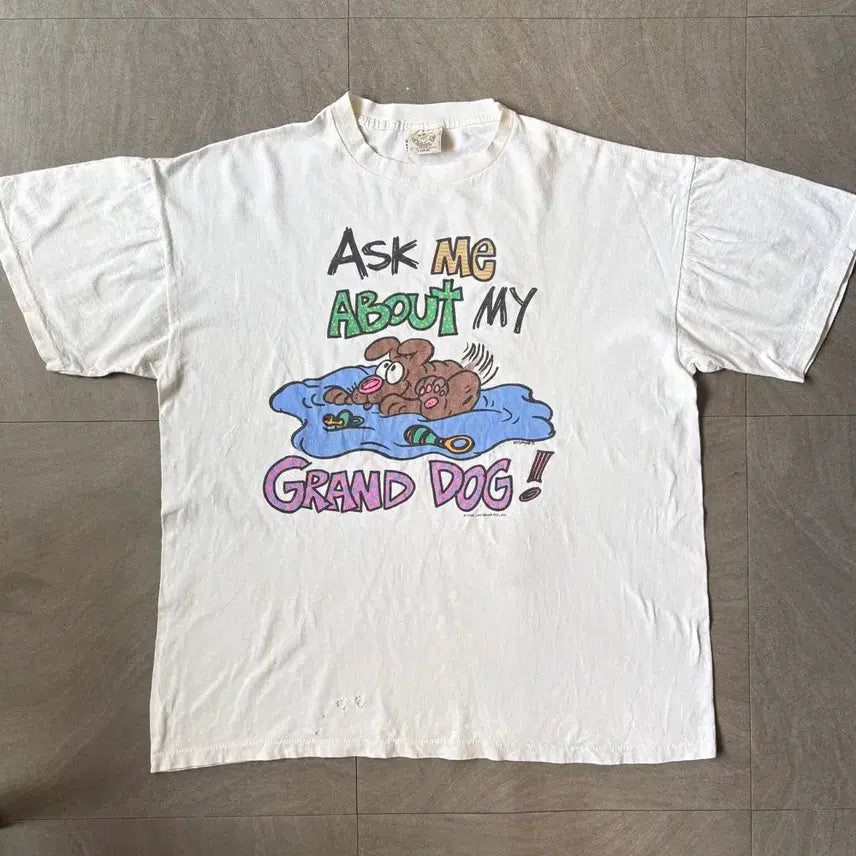 [BUNJANG] 1996 US-Made Vintage White Short-Sleeve T-Shirt - Men's XL / 96년 미국  생산 화이트 반팔 티셔츠