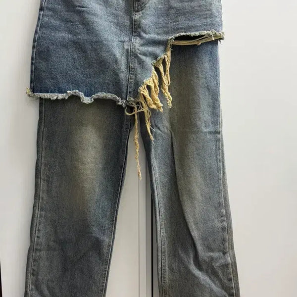 [BUNJANG] Polysuem Denim Skirt Pants / 폴리수엠 스커트 데님 팬츠