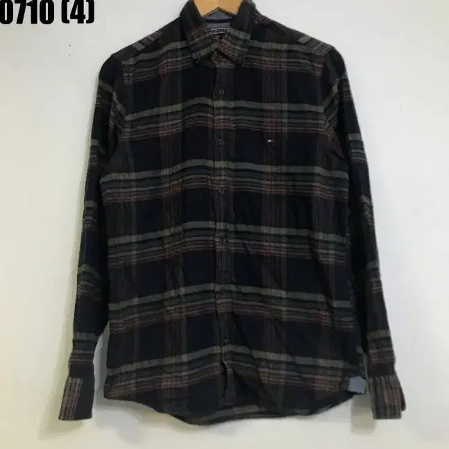 [BUNJANG] Tommy Hilfiger Check Long Sleeve Shirt Navy S / 타미힐피거 체크 긴팔 셔츠 남방 S 0710