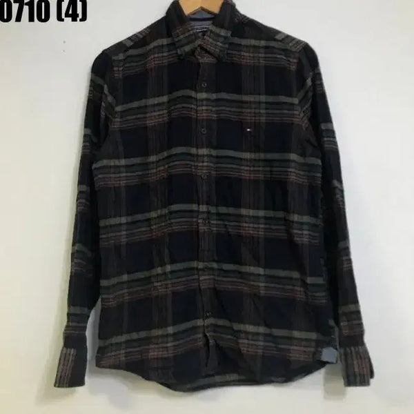 [BUNJANG] Tommy Hilfiger Check Long Sleeve Shirt Navy S / 타미힐피거 체크 긴팔 셔츠 남방 S 0710