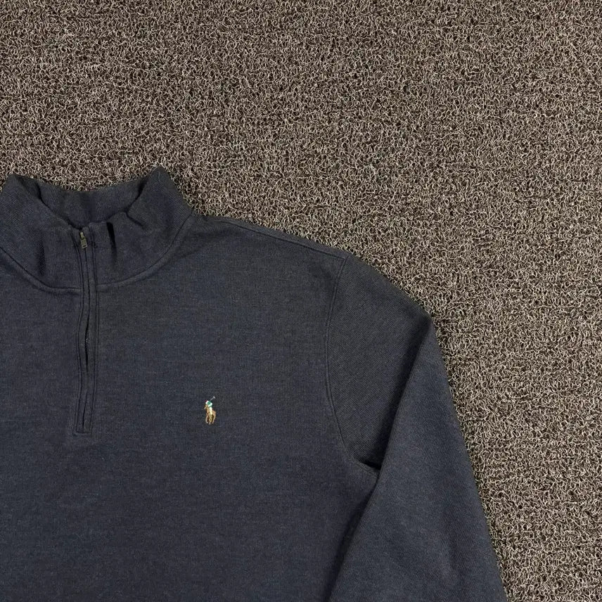 [BUNJANG] Polo Ralph Lauren Multi-Pony Half-Zip Knit XL / 폴로 랄프로렌 멀티포니 차콜 반집업 니트