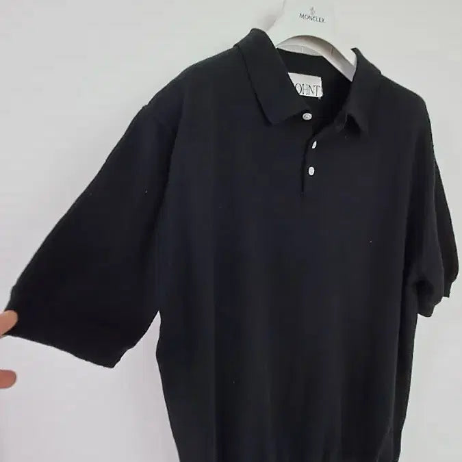 [BUNJANG] LOHET Short Sleeve Knit Black Size 105 / LOHET 포인트 반팔 니트 블랙 105사이즈