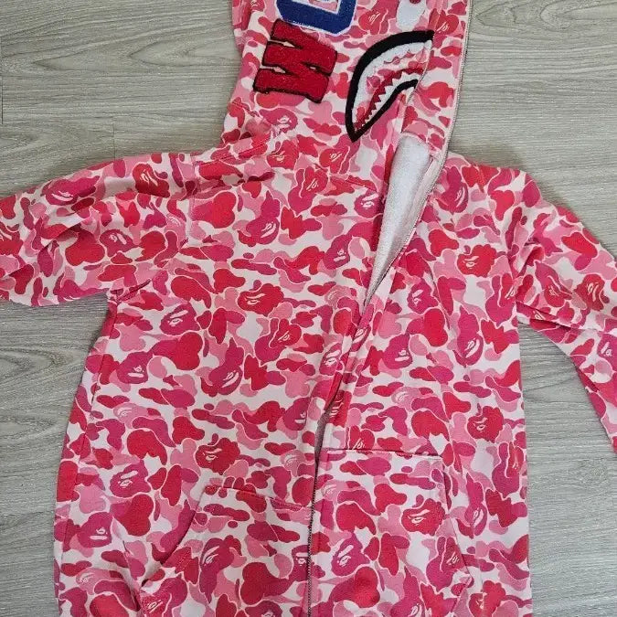 [BUNJANG] BAPE Camo Shark Full-Zip Hoodie Pink / 베이프 후드집업 핑크