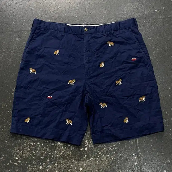 [BUNJANG] Polo Ralph Lauren Bulldog Embroidered Pattern Shorts / 38 폴로 랄프로렌 신형 불독 자수 패턴 반바지