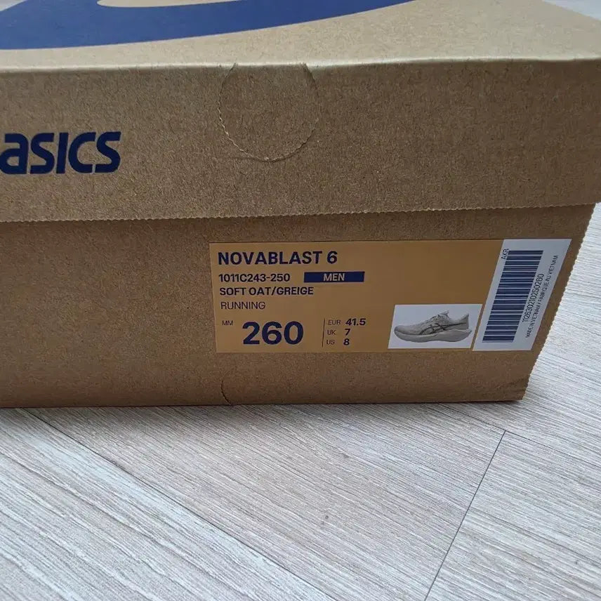 [BUNJANG] ASICS NovaBlast 6 Soft Oat/Gray Running Shoes / 아식스 노바블라스트 6 소프트오트/그레이 260