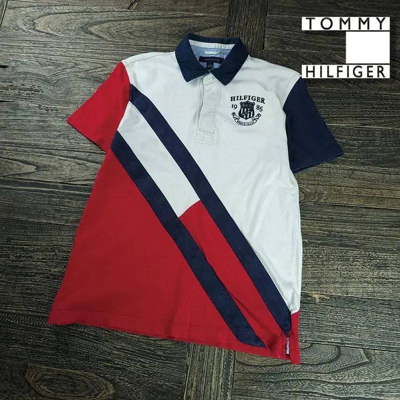[BUNJANG] Tommy Hilfiger Vintage Big Logo Polo Shirt M / 타미힐피거 빅로고 빈티지 카라티 M21581