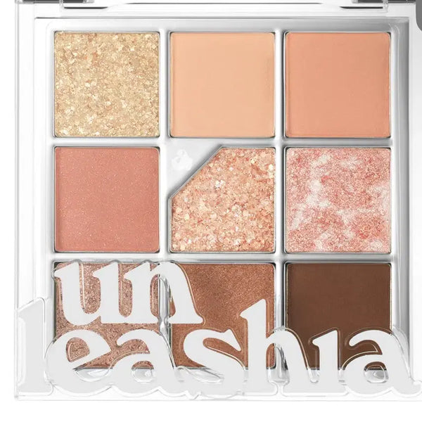 [BUNJANG] Unleashia Glitterdia Eye Palette - All of Coral Pink / 언리시아 글리터 팔레트