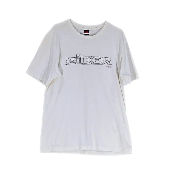 [BUNJANG] Eider Men's Gorpcore Cotton Blend T-Shirt - Ivory (105) / 아이더 남성 고프코어 반팔티 105 상태좋음 아이보리 00644