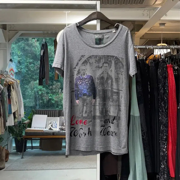 [BUNJANG] Diesel Flocking T-Shirt / 디젤 플로킹 티셔츠