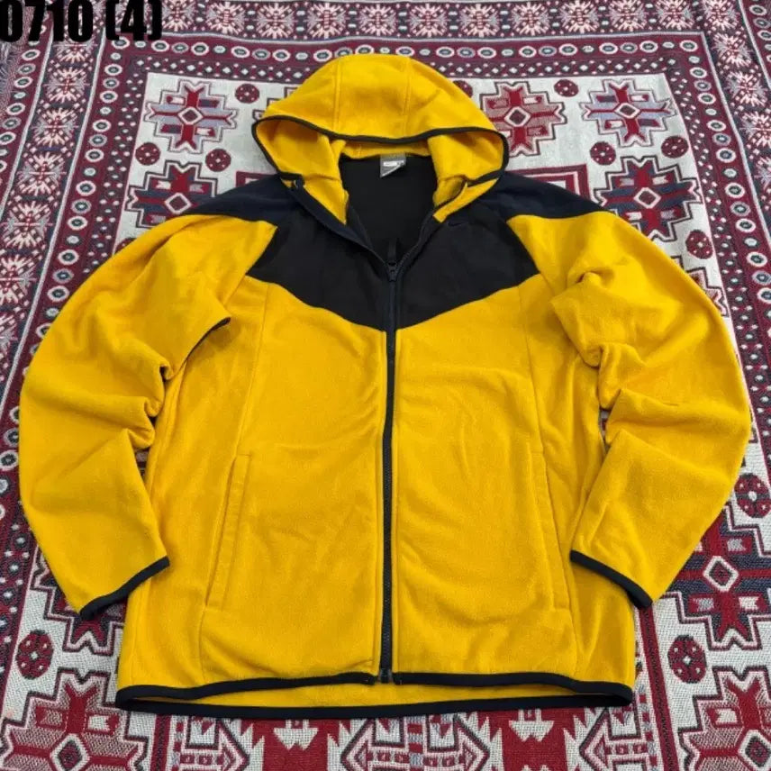 [BUNJANG] Nike Yellow Hooded Fleece Zip-Up / 나이키 옐로우 후드 플리스 집업
