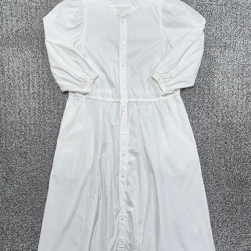 [BUNJANG] Vintage Polo Ralph Lauren Women's Puff Sleeve Band Collar Shirt Dress White / 빈티지9. 폴로랄프로렌 여성 밴드카라 퍼프 셔츠 원피스 화이트