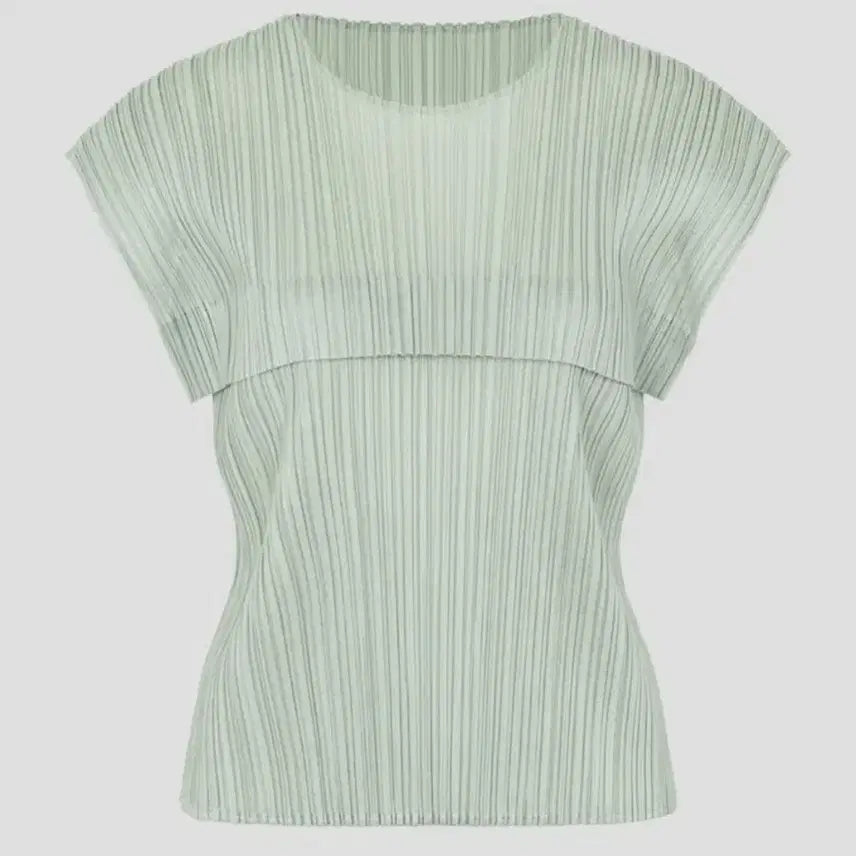[BUNJANG] Issey Miyake Pleats Please 6th Month Monthly Top Pastel Green Size 5 / 이세이미야케 플리츠플리즈 탑 6월 먼슬리 탑 파스텔 그린 5사이즈