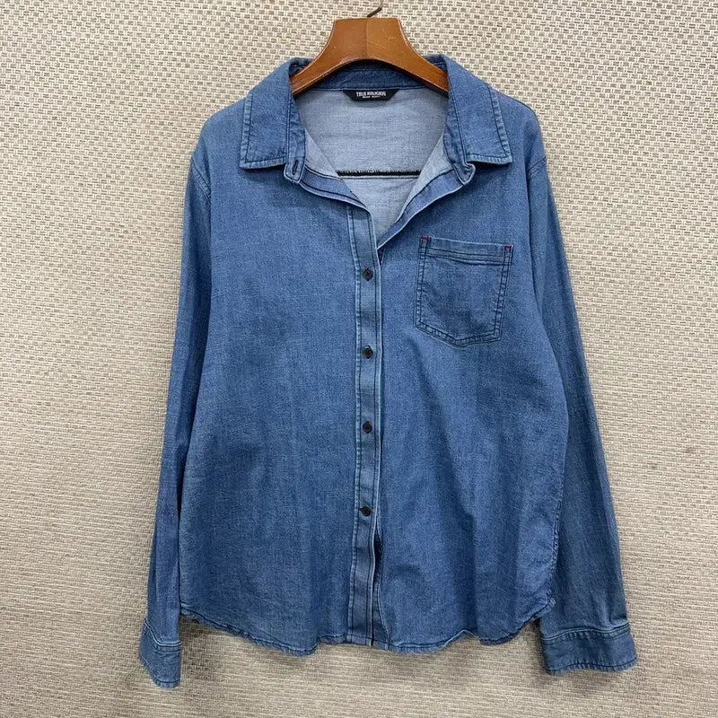 [BUNJANG] True Religion Denim Shirt / 트루릴리젼 데님 셔츠 100 D08320