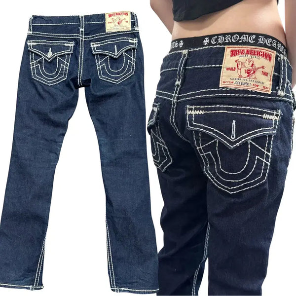 [BUNJANG] True Religion Women's Slim Fit Big Stitch Denim Pants / 우먼 트루릴리전 슬림핏 빅스티치 데님팬츠 (No.60)