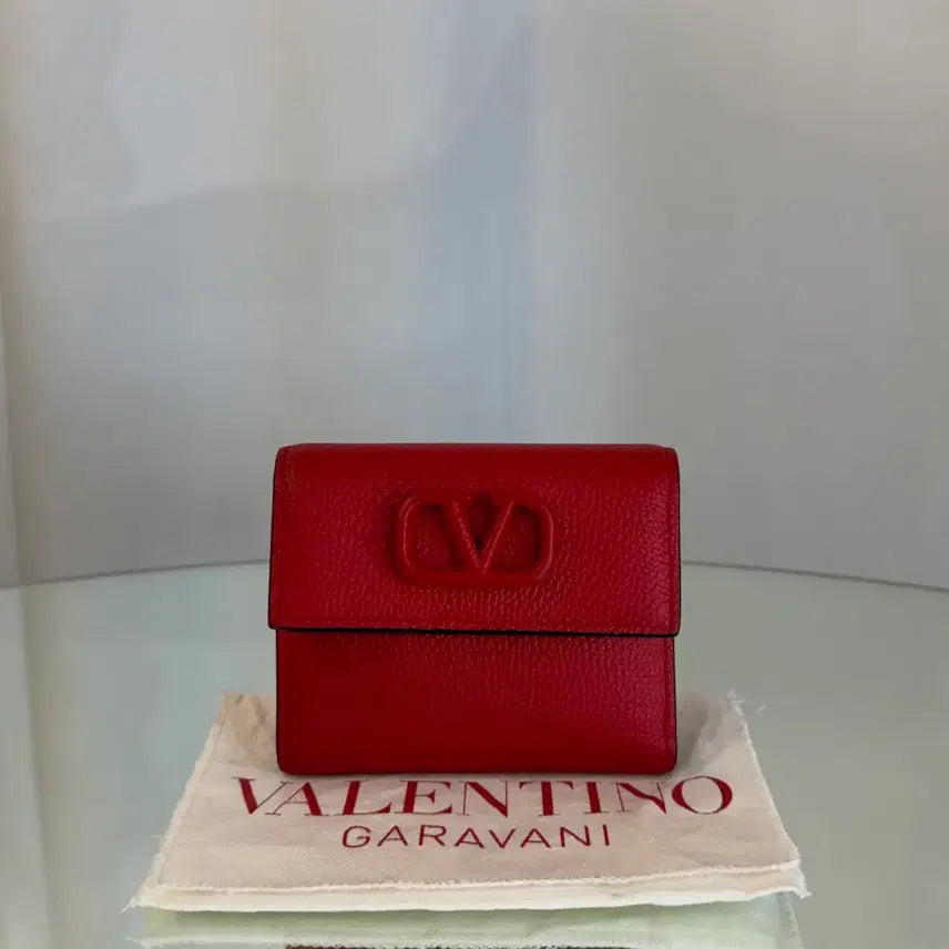 [BUNJANG] Valentino VLogo Bi-fold Wallet / [ OS ] 발렌티노 V로고 3단 반지갑