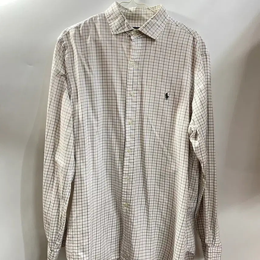 [BUNJANG] Polo Ralph Lauren Classic Fit Windowpane Check Long Sleeve Shirt L / [Polo Ralph Lauren] 클래식핏 윈도우페인 체크 셔츠 (L)