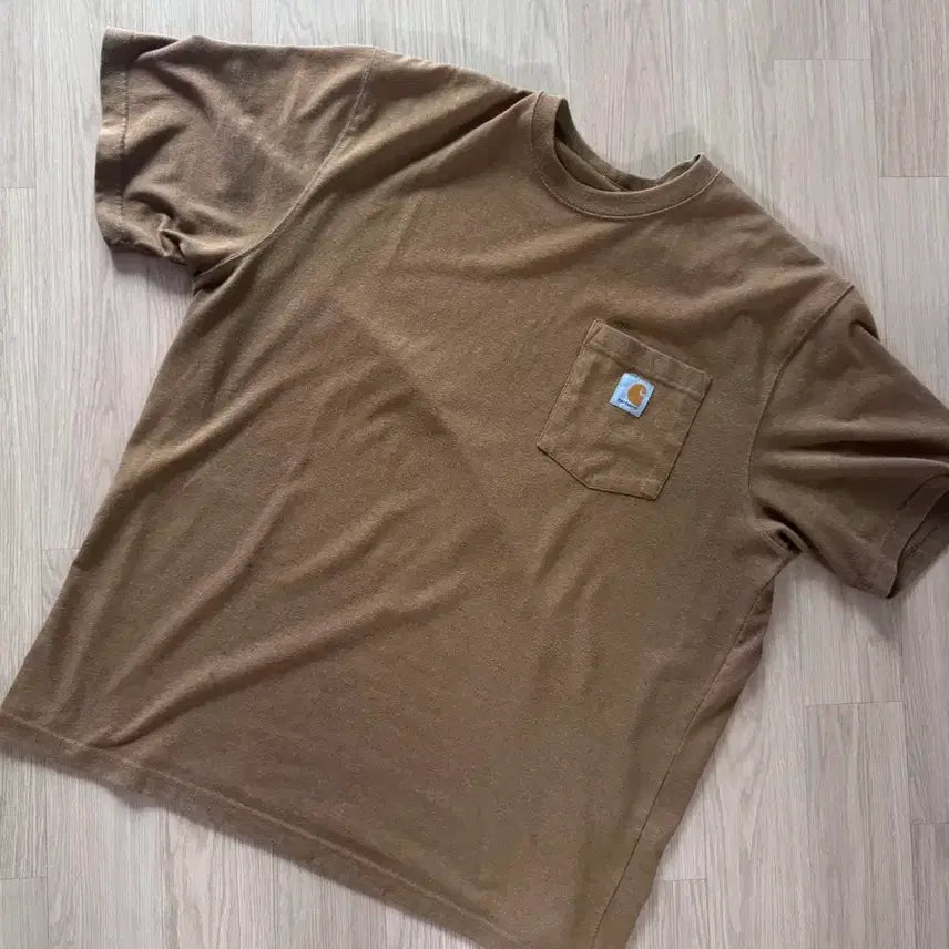 [BUNJANG] Carhartt Beige Pocket T-Shirt XL / 칼하트 포켓티 XL