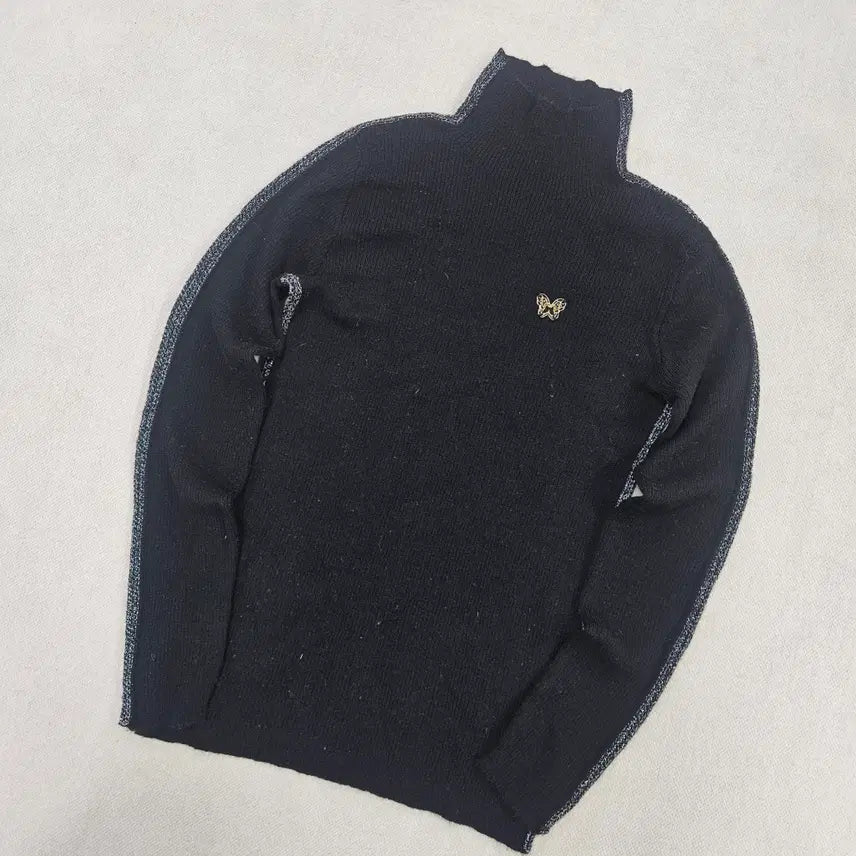 [BUNJANG] Anna Sui Vintage Black Turtleneck Knit / 55 안나수이 여성 빈티지 블랙 터틀넥 니트 0709Y