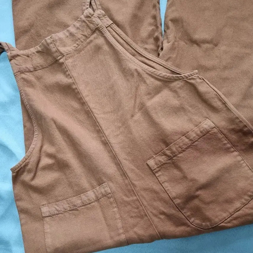 [BUNJANG] ZARA Pocket Strap Wide Leg Pants / 자라 포켓 멜빵 와이드 바지