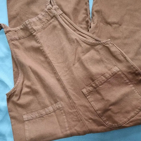[BUNJANG] ZARA Pocket Strap Wide Leg Pants / 자라 포켓 멜빵 와이드 바지