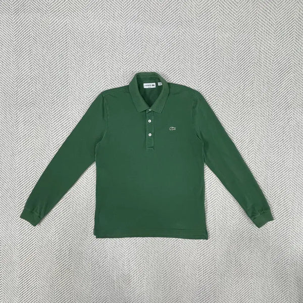 [BUNJANG] Lacoste Logo Slim Fit Long Sleeve Polo Shirt / 라코스테 로고 슬림핏 긴팔 카라 티셔츠