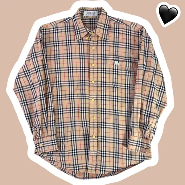 [BUNJANG] Burberry Beige Nova Check Shirt / 정품 버버리 베이지 노바체크 셔츠 (No.64)