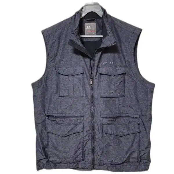 [BUNJANG] Kolping Men's Multi-Pocket Functional Outdoor Vest Jacket (Size 105) / 콜핑 정품 멀티포켓 남자 춘추용 남성 기능성 등산집업바람막이조끼105