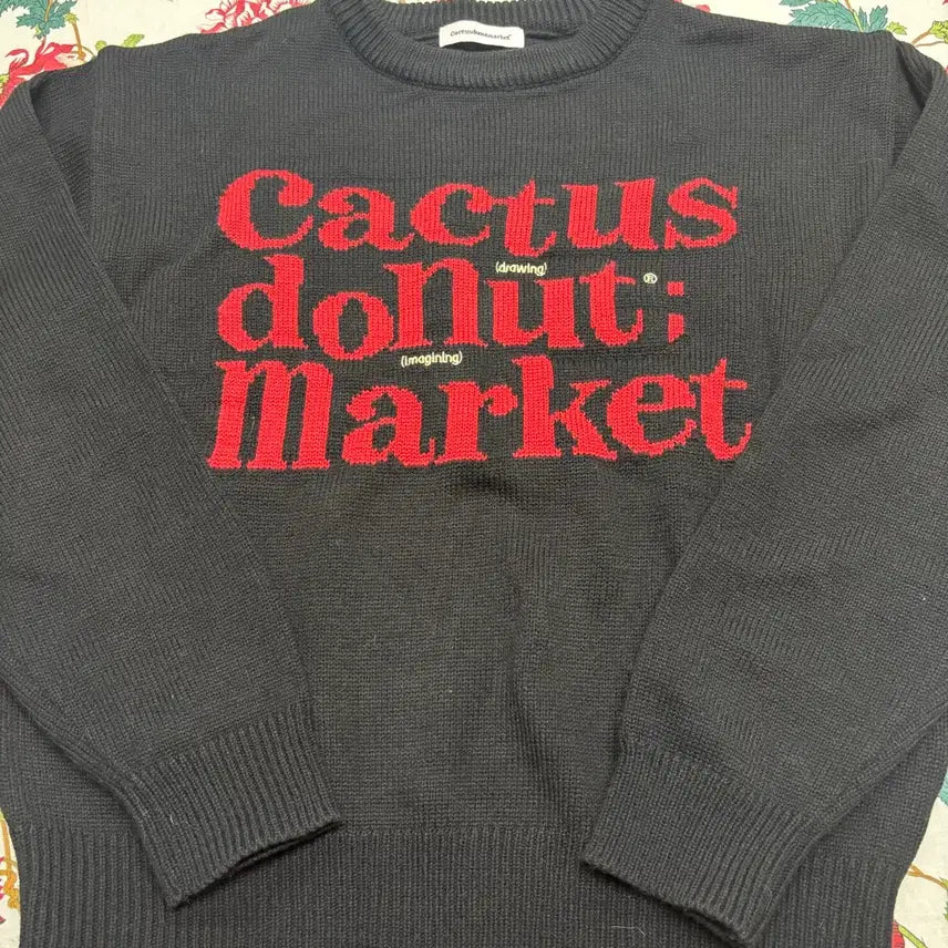 [BUNJANG] Cactus Donut Market Basic Logo Sweater [M] / 캑터스도넛마켓 베이직로고 스웨터 [m]
