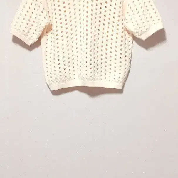 [BUNJANG] MaxMara Openwork Wool V-Neck Short Sleeve Knit / 정품] 막스마라(MaxMara) 오픈워크 울 브이넥 반팔 니트