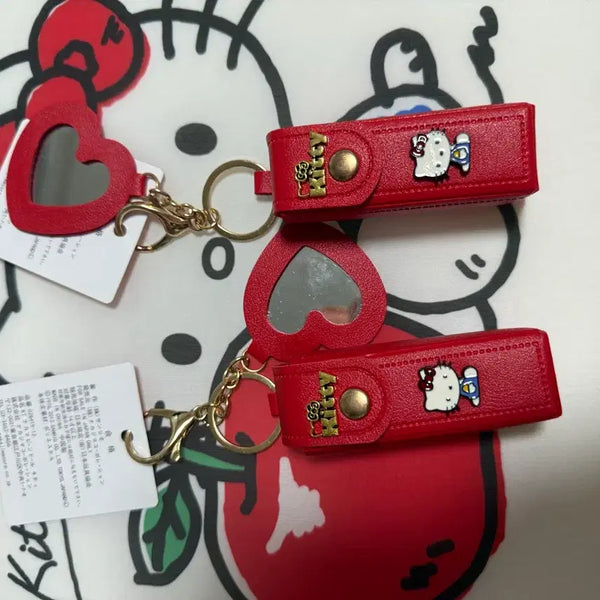 [BUNJANG] Hello Kitty Lip Balm Pouch Keychain Set / 키티 립파우치 키링