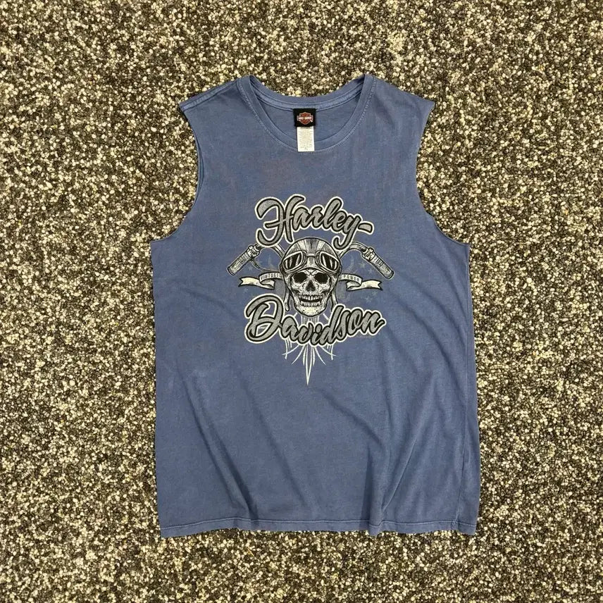 [BUNJANG] Harley-Davidson Cut-off Sleeveless Top / 할리데이비슨 컷오프 슬리브리스 민소매