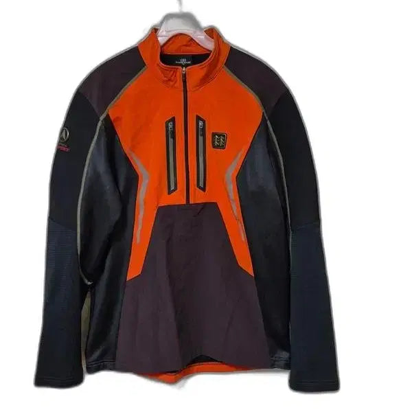 [BUNJANG] Kolon Sport Men's Performance Spandex Long Sleeve Half-Zip T-Shirt (Size 95) / 코오롱스포츠 정품 기능성스판 남자 춘추동 남성등산반집업긴팔티셔츠95