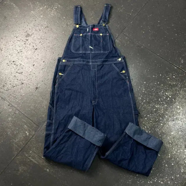 [BUNJANG] Dickies Indigo Denim BIB Overalls / 34 디키즈 BIB 오버롤 인디고 데님