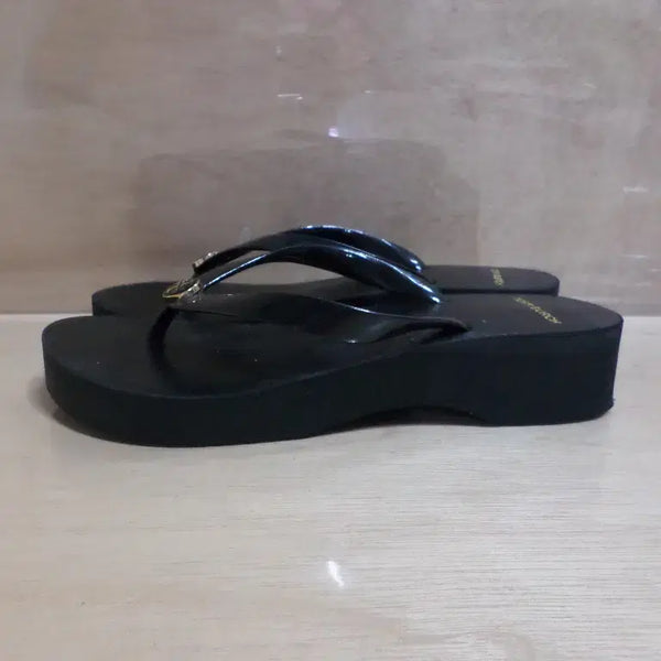 [BUNJANG] Tory Burch Wedge Flip Flop Sandals Black / 후루룩구제2 240 토리버치 웨지 조리 플리플랍 블랙 슬리퍼260710