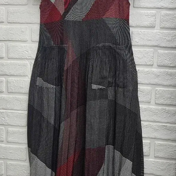 [BUNJANG] Pleated Pattern Long Dress / A4771  플리츠 패턴원피스