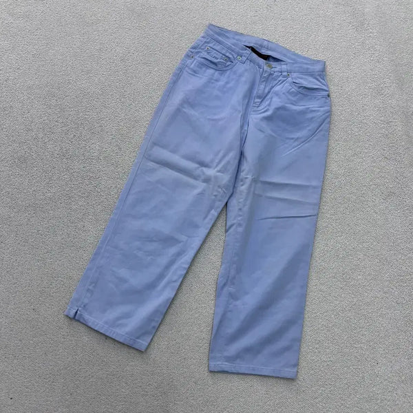 [BUNJANG] Polo Ralph Lauren Women's Wide Cotton Pants / 2 폴로랄프로렌 여성 와이드 코튼 팬츠 0702E