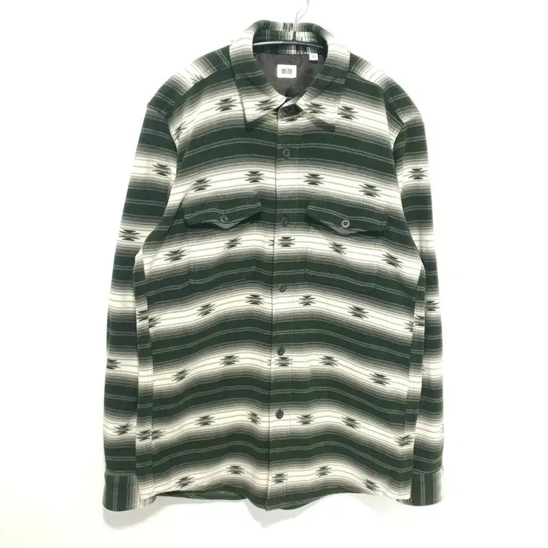 [BUNJANG] Uniqlo Fleece Pattern Shirt L / 유니클로 플리스 패턴 셔츠 L_M2131