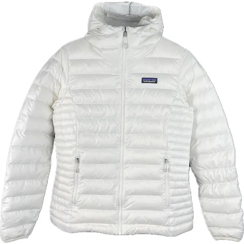 [BUNJANG] Patagonia Down Sweater Hoodie Lightweight Puffer Jacket (White, Size S) / [S] 파타고니아 다운 스웨터 후디 경량 패딩
