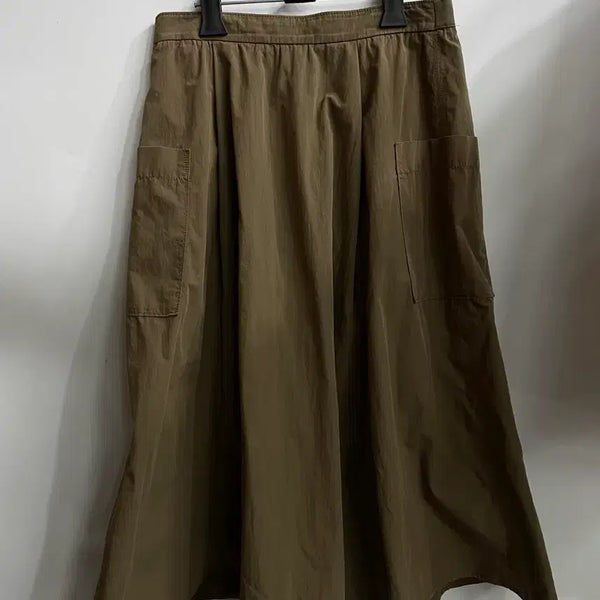 [BUNJANG] SHESMISS Khaki Cargo Pocket Long Skirt / [SHESMISS] 카키 카고포켓 밴딩 롱스커트 (66/L) 1.8