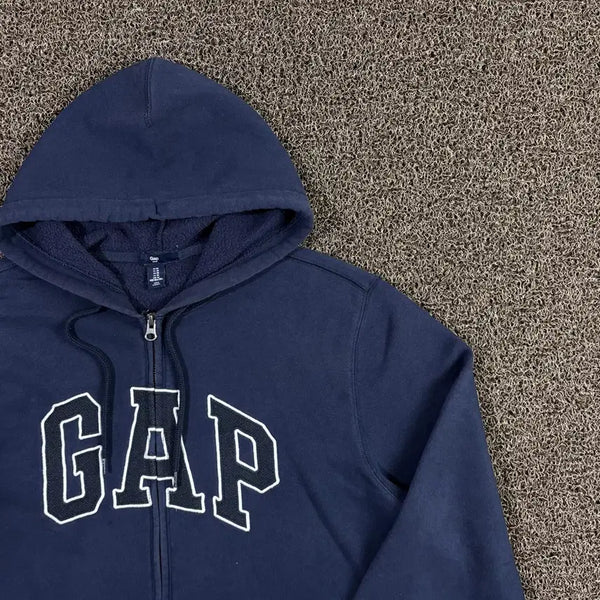 [BUNJANG] Gap Big Logo Navy Hoodie Zip-up / 갭 빅로고 네이비 후드집업
