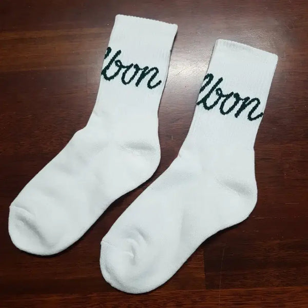 [BUNJANG] Malbon Double Cushion Crew Socks White / 골프 말본 이중쿠션 여성 양말 새상품