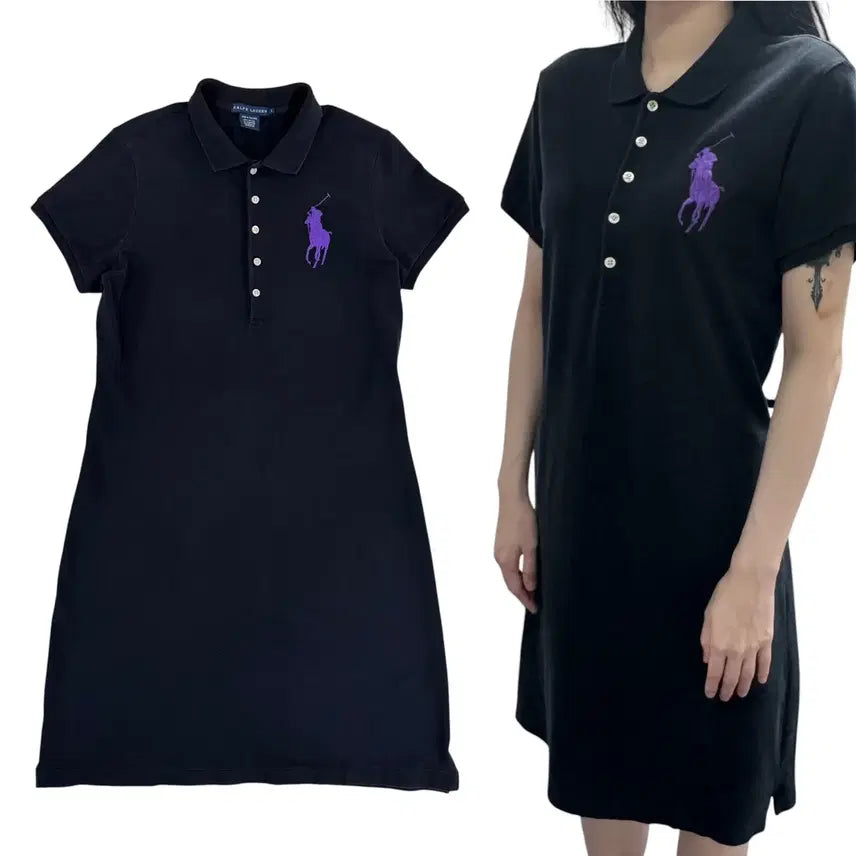 [BUNJANG] Polo Ralph Lauren Black Big Pony Dress / 폴로 랄프로렌 블랙 빅포니 원피스 (No.39)
