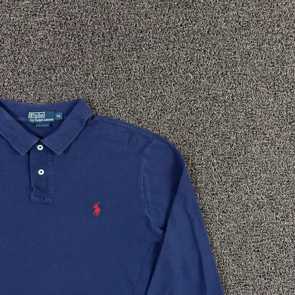 [BUNJANG] Polo Ralph Lauren Pony Logo Navy Long Sleeve Polo Shirt XL / 폴로 랄프로렌 포니 네이비 긴팔 카라티