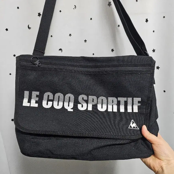 [BUNJANG] Le Coq Sportif Messenger Bag Black / 르꼬끄 스포르티브 메신저백 블랙