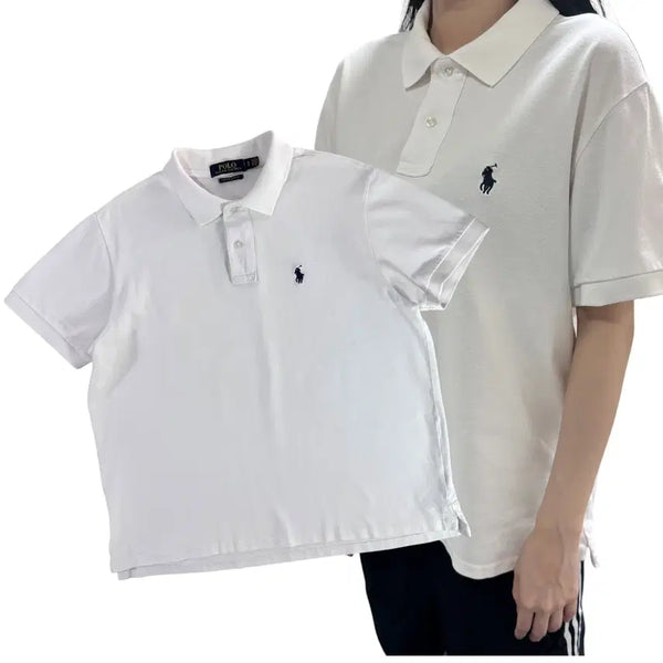 [BUNJANG] Polo Ralph Lauren New Model White Short Sleeve Polo Shirt / 신형 폴로 랄프로렌 화이트 반팔카라티 (No.41)